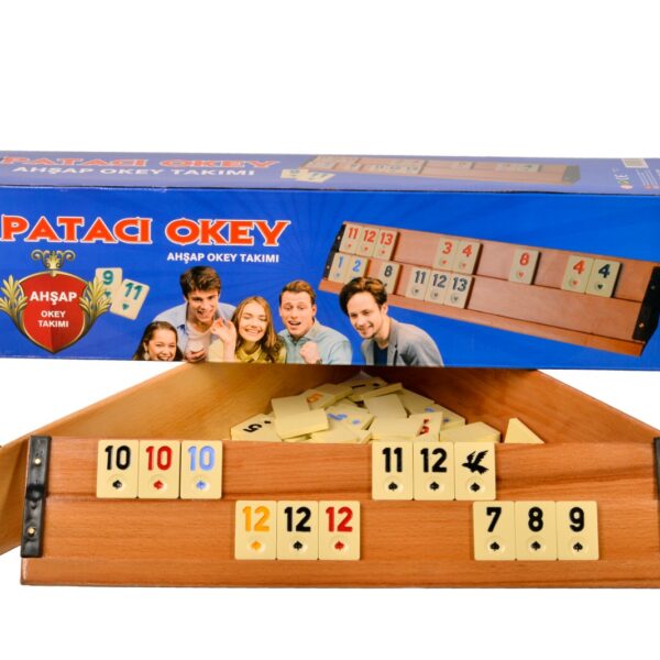 PATACI -Okey Spel - Wooden/Ahsap - 4-Persoons