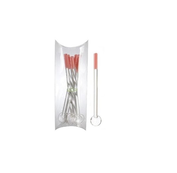 Un Cam - Roze Glazen Theelepels - Set van 6