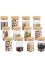 Cambu - Glazen Kruidenpot Met Bamboe Deksel - 400 ML – Bild 2