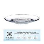 Pasabahce Heybeli V Block - Antibacterieel TheeOnderzetters - Set van 6