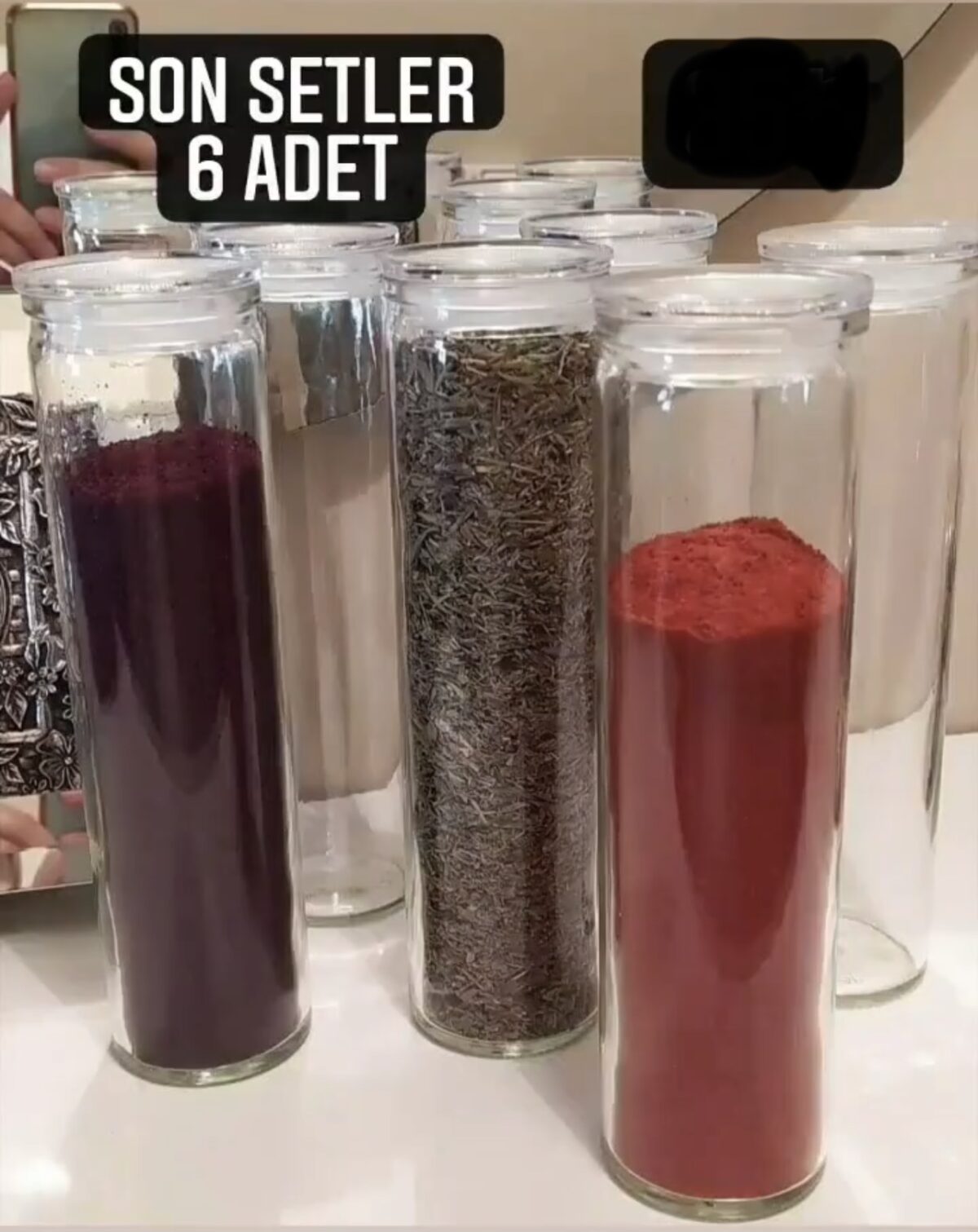 Sisecam Glazen Buis Kruidenpot - Cam Tüp Baharatlik - 6 adet/ 6 stuks - Görsel 1