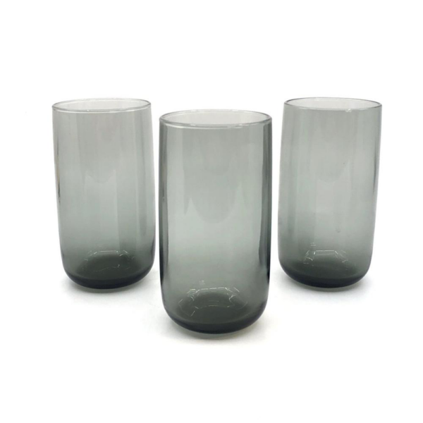 Pasabahce Iconic - Zwarte Longdrink glazen - Set van 3 - 365 ML