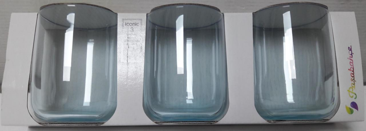 Pasabahce Iconic - Blauwe Waterglas/Waterglazen - Set van 3 - 280 ML - Görsel 3
