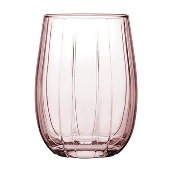 Pasabahce Linka - Roze Waterglas/Waterglazen - Set van 3 - 380 ML
