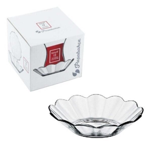 Pasabahce Keyif - Glazen Turkse Thee Onderzetters - Set van 6 - 106 MM