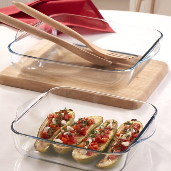 Borcam 59854 - Vierkante Ovenschaal Met Deksel - 1040 ML