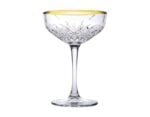 Pasabahce Golden Touch - Champagnecoupe Timeless 27 cl - Transparant met Gouden Randen-Ę Set van 4