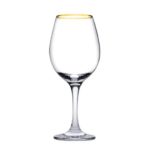 Pasabahce Golden Touch- Glazen Op Voet met Goude Randen - 460 cc - Set van 6