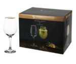 Pasabahce Golden Touch- Glazen Op Voet met Goude Randen - 460 cc - Set van 6 - Afbeelding 2