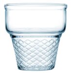 Pasabahce Mini Cornet - Blauwe Ijshouders - Set van 3