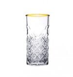 Pasabahce Timeless Golden Touch - Longdrinkglas - Met Gouden Randen-Ę Set van 4 - 450 ML