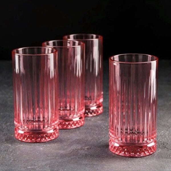 Pasabahce Elysia Đ Roze Longdrinkglas Đ 450 ml Đ 4 stuks