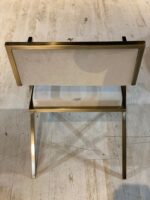Elegante Fluwelen Stoel - Metalen Poten - Wit - Görsel 3