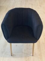 Teddystof Stoelen - Metalen Poten - Zwart - Görsel 2