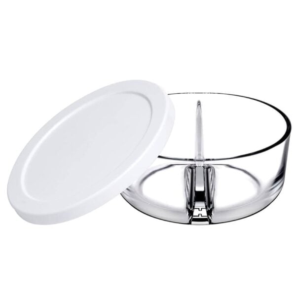 Pasabahce Polar - Glazen Bewaarbak - Rond - 785 ml - 2 Vakjes - Set van 4
