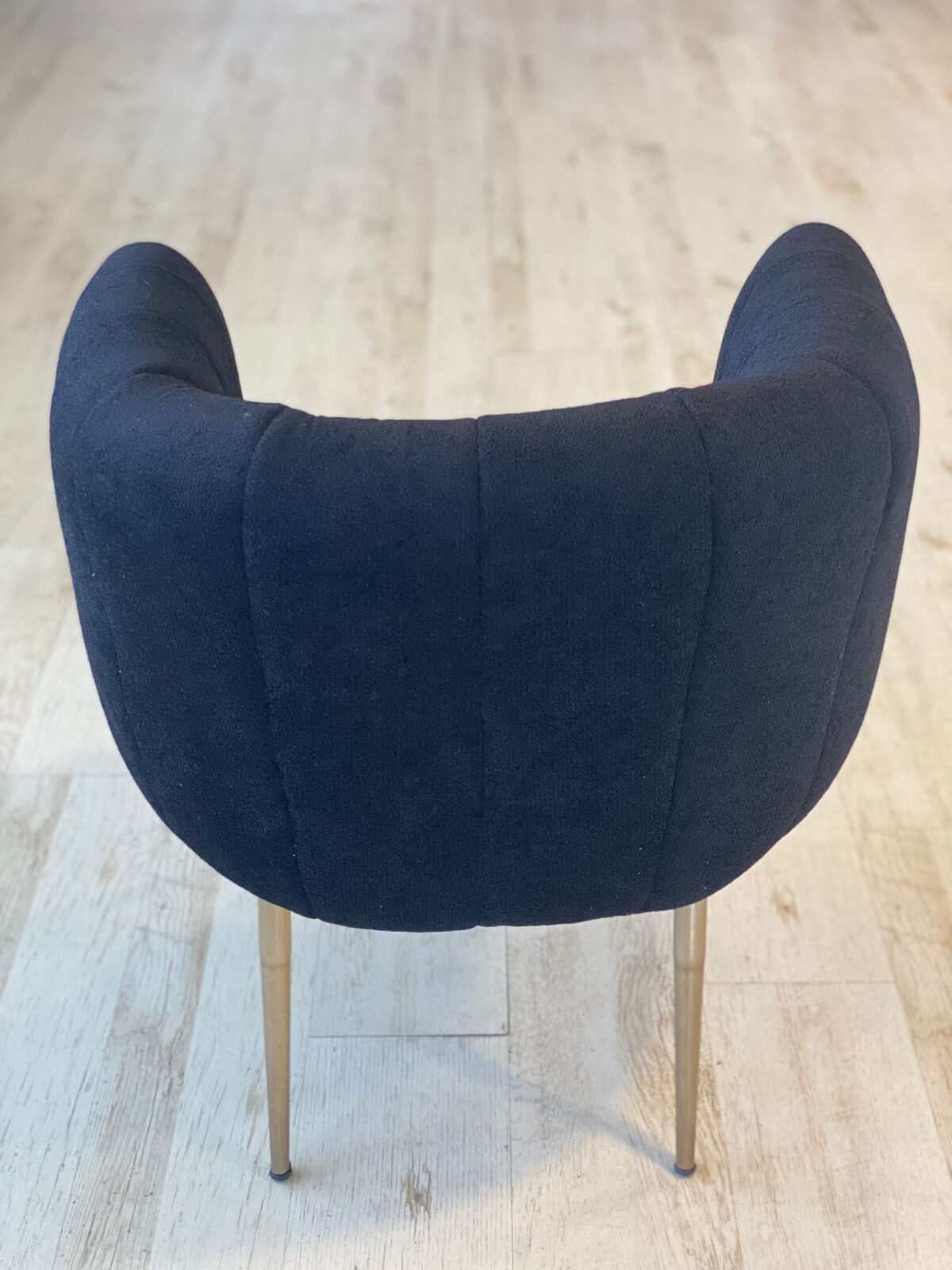 Teddystof Stoelen - Metalen Poten - Zwart - Görsel 3