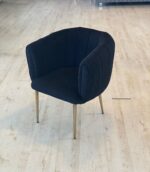 Teddystof Stoelen - Metalen Poten - Zwart