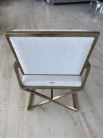 Elegante Witte Fauteuil - Teddy Stof -  Metalen Poten - Wit – Image 2