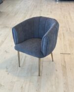 Teddystof Stoelen - Metalen Poten - Grijs