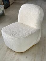 Luxe Teddystoel - Beige - Met Gouden Poot - 88 cm x 66 cm – Image 2