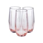 Pasabahce Linka - Roze Longdrinkglazen - 500 ml - Set van 3