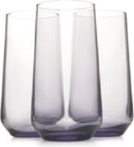 Pasabahce Allegra - Paarse Longdrinkglazen - Set van 3 - 470 ml