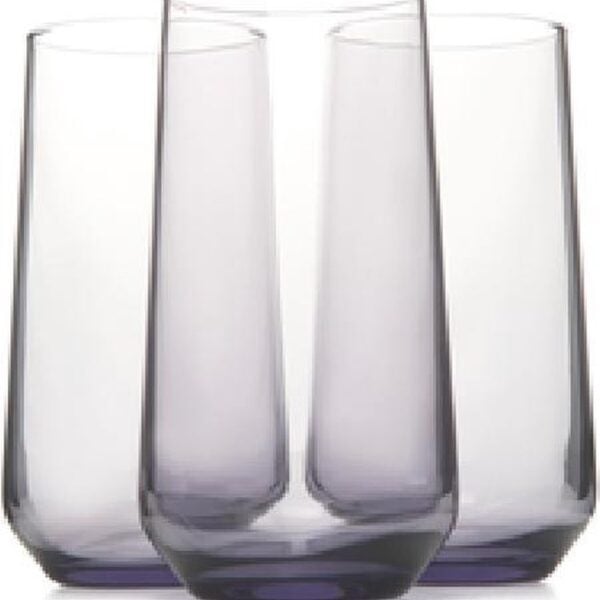 Pasabahce Allegra - Paarse Longdrinkglazen - Set van 3 - 470 ml