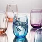 Pasabahce Linka - Kleine Waterglas/ Waterglazen - 240 ML - Set van 3 - turquoise