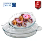 Borcam 159133 - Ronde Ovenschalen - Set van 2 - 1700 ml + 1850 ml