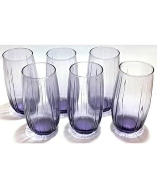 Pasabahce Linka - Paarse Longdrinkglazen - 500 ml - Set van 3