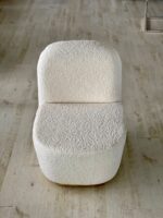 Luxe Teddystoel - Beige - Met Gouden Poot - 88 cm x 66 cm