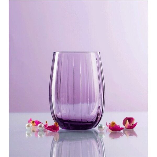 Pasabahce Linka - Paarse Waterglas/Waterglazen - Set van 3 - 240 ML