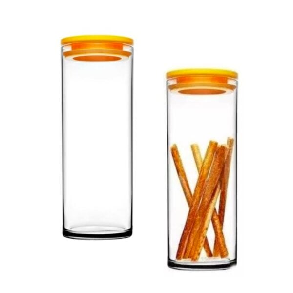 Pasabahce Breakfast - Voorraadpotten Met Luchtafsluitende Deksel - Set van 2 - 1230 ml