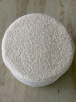 Luxe Witte Teddy Poef - Met Gouden Poot - 48 cm x 40 cm - Afbeelding 2