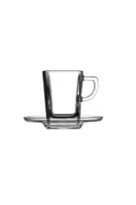Pasabahce Carre - Espresso Kopjes + Onderzetters - 12-Delig - 72 ml - Image 2