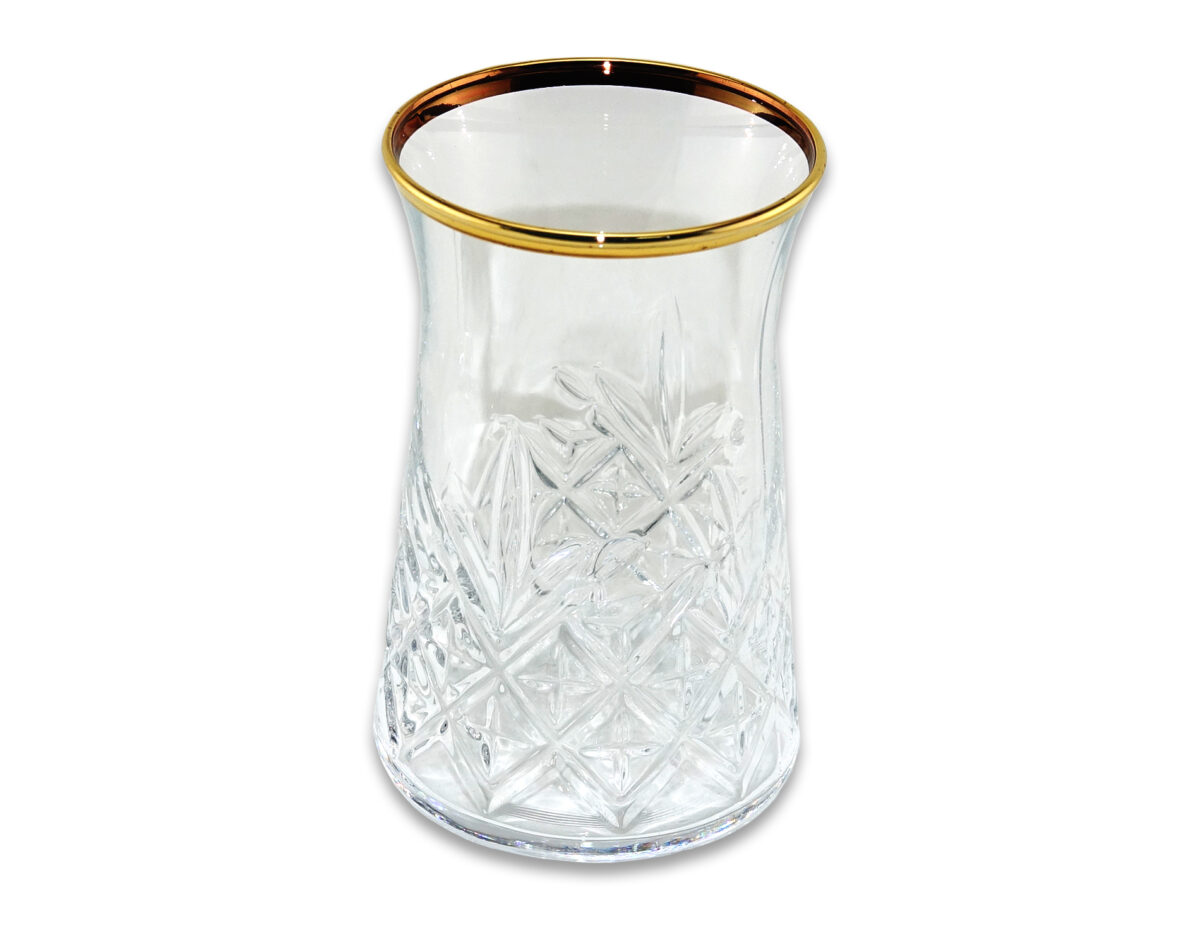Pasabahce Timeless Golden Touch- Turkse Theeglazen Met Gouden Rand - 160 ml - Image 1