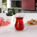 Pasabahce Timeless Đ Turkse Theeglazen Met Onderzetters Đ 12 delig Đ 155 ML – Image 2