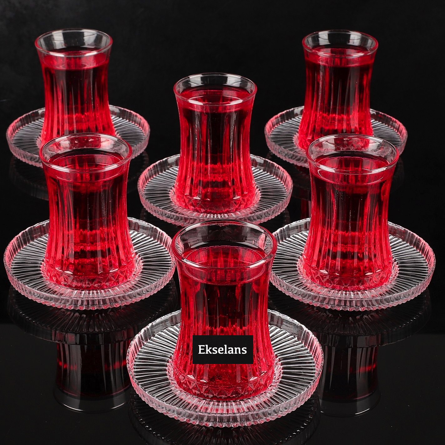 Ekselans Elysia Model - Turkse Theeglazen Met – Glas- 12- delig 170 – EkselansOnline.com