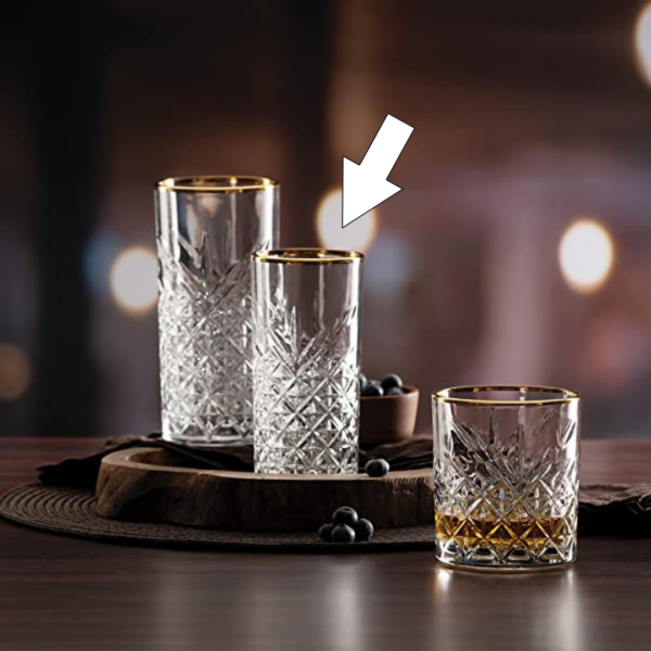 Pasabahce Golden Touch - Raki Glazen - Longdrink - 180 ml - Set van 4