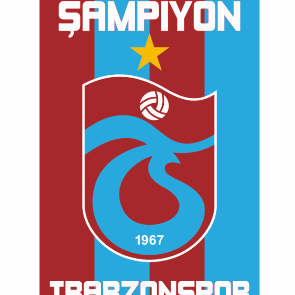 Trabzonspor Vlag - 92 cm x 126 cm - Zonder Stok