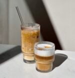 Ekselans - Geribbelde Drinkglas- Ripple/Riffle Glas - 180ml - Set van 6 - Stapelbaar
