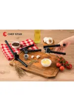 Chef Star - RVS Knoflookpers - Zwart