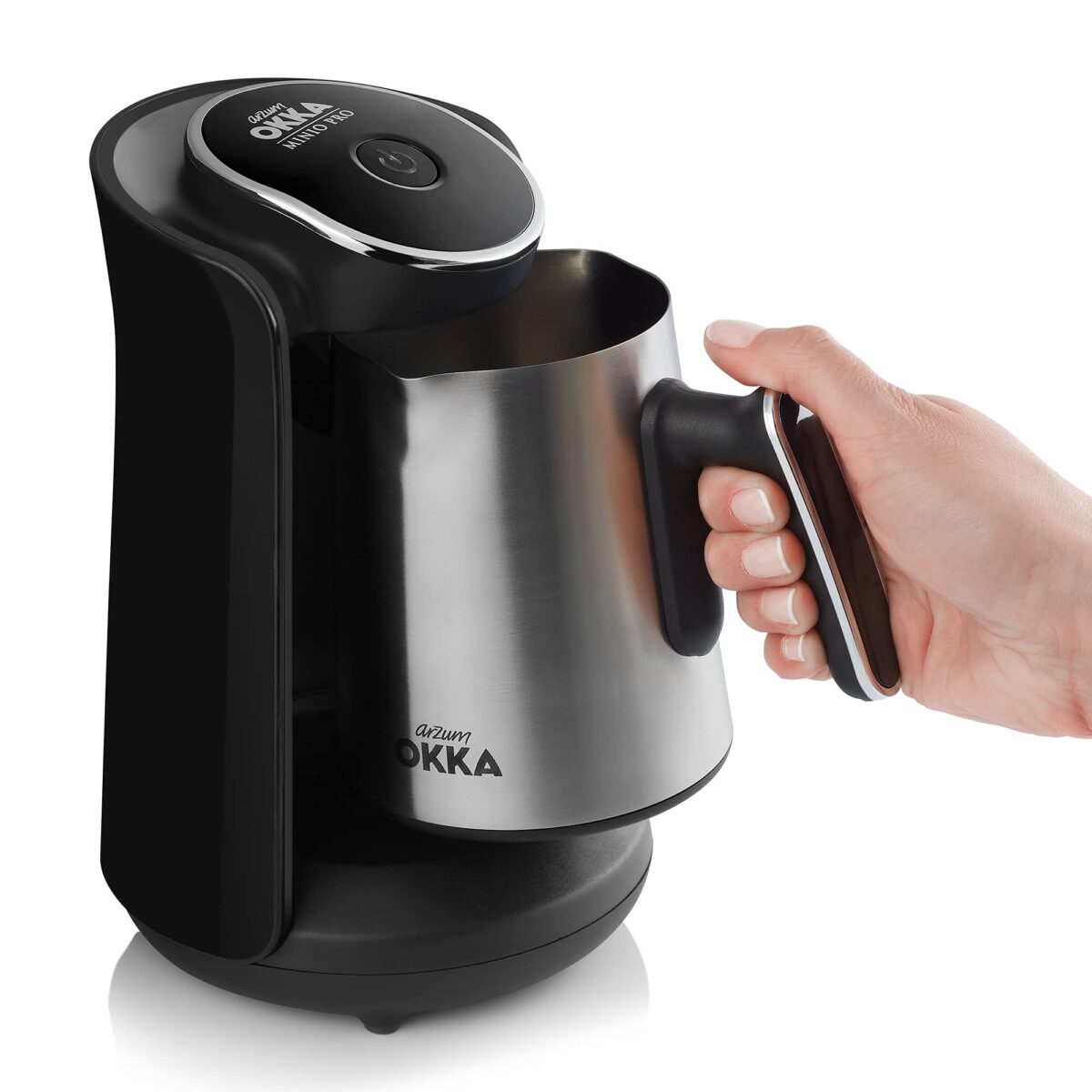 Okka Arzum - Minio Pro - RVS Chrome Koffieapparaat - 480 W - Image 2