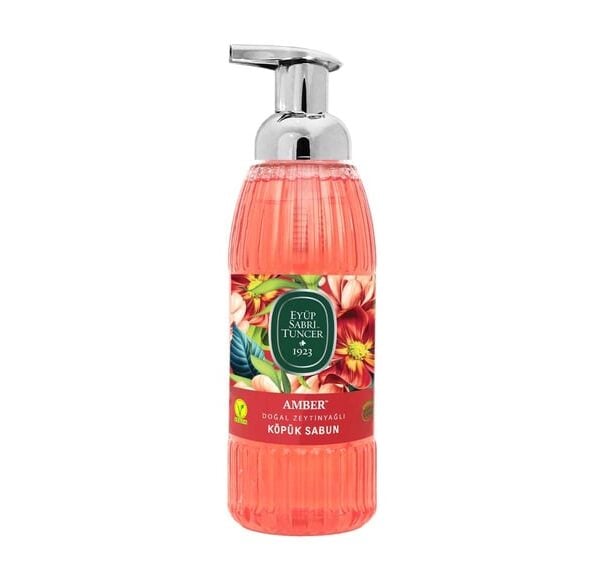 Eyüp Sabri Tuncer – Amber Met 100 % natuurlijke Olijfolie – Schuimzeep Met Pomp – 500 ML