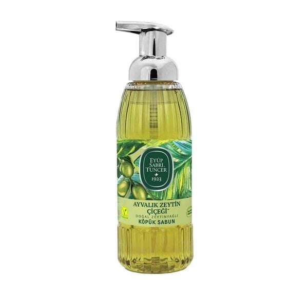 Eyüp Sabri Tuncer – Ayvalik Zeytin Cicegi – Met 100 % natuurlijke Olijfolie – Schuimzeep Met Pomp – 500 ML
