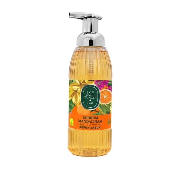 Eyüp Sabri Tuncer – Bodrum Mandarijn - Met 100 % natuurlijke Olijfolie – Schuimzeep Met Pomp – 500 ML