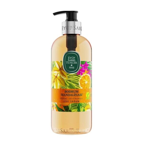 Eyüp Sabri Tuncer – Bodrum Mandarijn – Met 100 % Natuurlijke Olijfolie – Handzeep Met Pomp – 500 ML