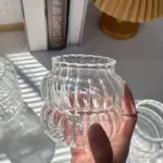 Ekselans - Elegante Geribbelde Drinkglas - Groot - 410 ml - 1 x – Bild 3