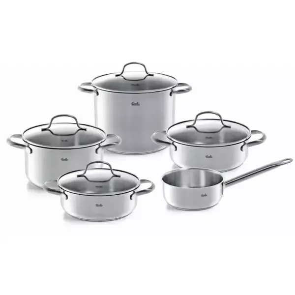 Fissler San Francisco® - RVS Pannenset met Glazen Deksels - 5-Delig