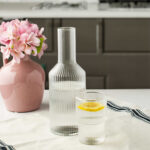 Ekselans - Karaf - Geribbeld Glas - Ripple - Ribbel- 1150ml - Image 3